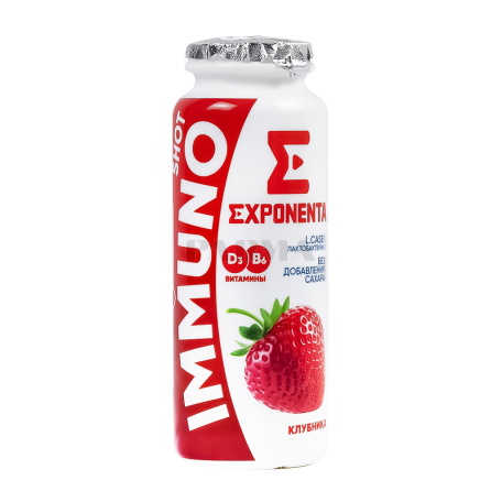 Կաթնաթթվային ըմպելիք «Exponenta Immuno» ելակ, առանց շաքար 2.5% 100գ