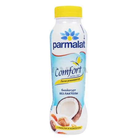 Յոգուրտ ըմպելի «Parmalat» մյուսլի, կոկոս, առանց լակտոզա 1.5% 290գ