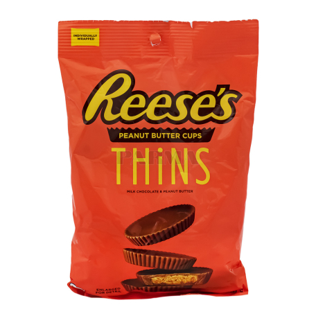 Շոկոլադե կոնֆետներ «Reese`s Thins» կաթնային 87գ