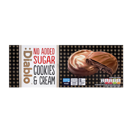 Թխվածքաբլիթ «Diablo» մուգ շոկոլադ, առանց շաքար 128գ