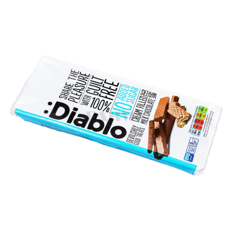 Վաֆլի «Diablo» կաթնային շոկոլադ, առանց շաքար 150գ