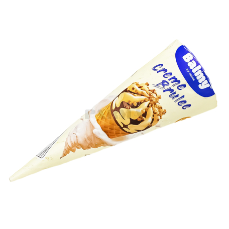 Պաղպաղակ «Balmy» կոն, վանիլային, կրեմ բրյուլե, գետնանուշ 70գ