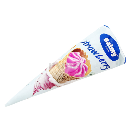 Պաղպաղակ «Balmy» կոն, ելակ 100գ