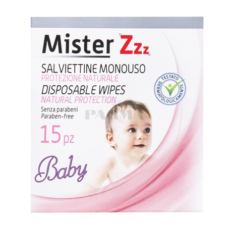 Հակամիջատային անձեռոցիկ «Mister Zzz» մանկական 15հ