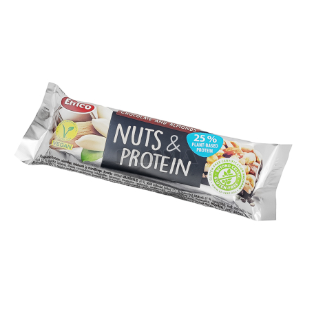 Բատոն «Emco Nuts & Protein» շոկոլադ, նուշ, առանց գլյուտեն 40գ