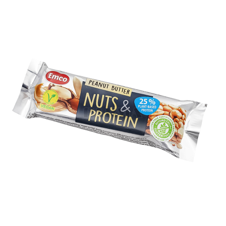 Բատոն «Emco Nuts & Protein» գետնանուշ, առանց գլյուտեն 40գ