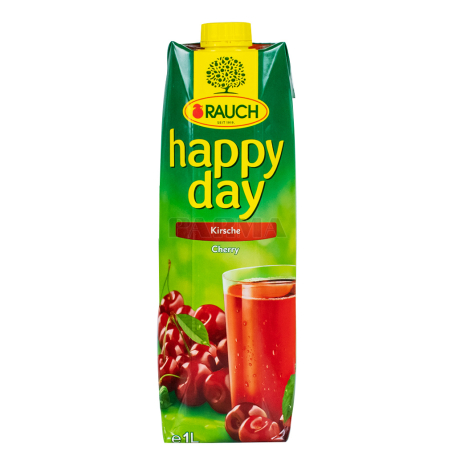 Натуральный сок `Happy Day` вишня 1л