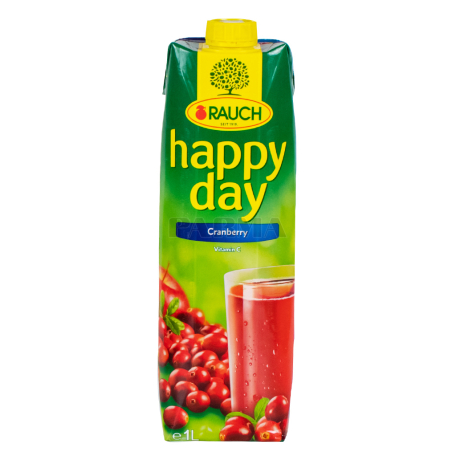 Натуральный сок `Happy Day` клюква 1л