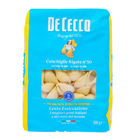 Մակարոն «De Cecco Conchiglie Rigate N50» 500գ