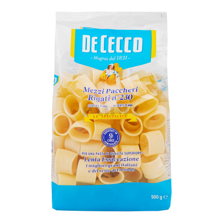 Մակարոն «De Cecco Mezzi Paccheri Rigate N230» 500գ