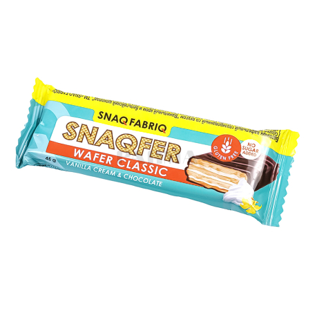 Վաֆլի «Snaq Fabriq Snaqfer» վանիլ, շոկոլադ, առանց շաքար 45գ