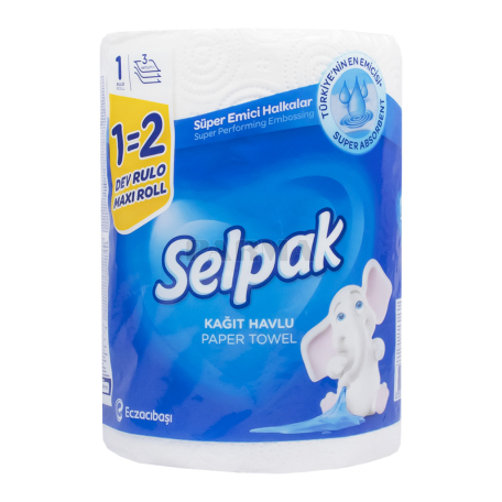 Թղթե սրբիչ «Selpak» եռաշերտ 1հատ