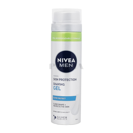 Гель для бритья "Nivea Silver Protect"200мл