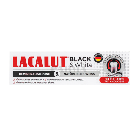 Toothpaste «Lacalut Black White» whitening 75ml