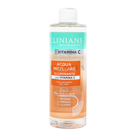 Micellar water "Clinians Vitamina C Acqua Micellare Illuminante" moisturizing 400ml