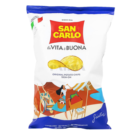 Չիպս «San Carlo la Vita è Buona Skin-On Sicilia» 100գ