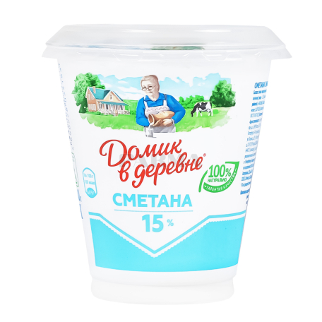 Сметана «Домик в Деревне» 15% 300г