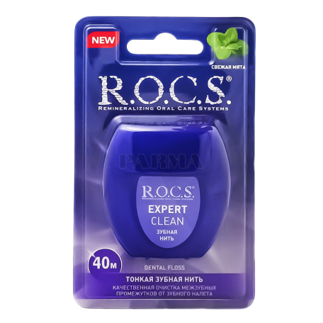 Ատամի թել «R.O.C.S. Expert Clean» անանուխ 40մ