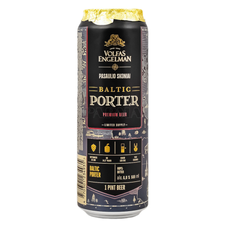 Գարեջուր «Volfas Engelman Baltic Porter» մուգ 568մլ