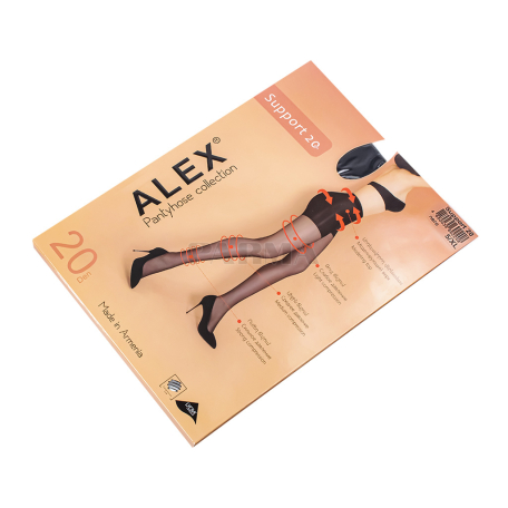 Զուգագուլպա «Alex Support Nero 20Den 5XL»
