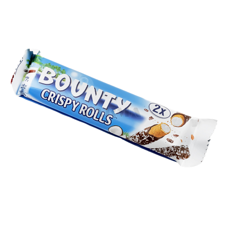 Վաֆլե ձողիկներ «Bounty Crispy Rolls» շոկոլադե 23.4գ