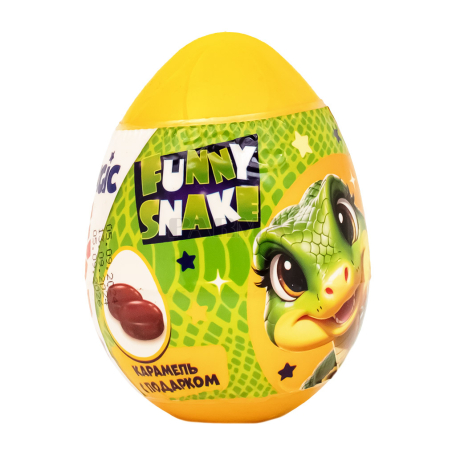 Конфета-игрушка "Конфитрейд Magic Egg Funny Snake" 10г