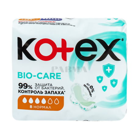 Միջադիրներ «Kotex Natural Normal Bio-Care» գիշերային 8հատ
