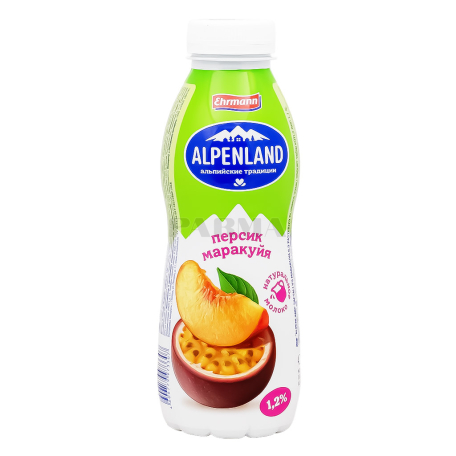 Յոգուրտ ըմպելի «Ehrmann Alpenland» դեղձ, մարակույա 1.2% 420գ