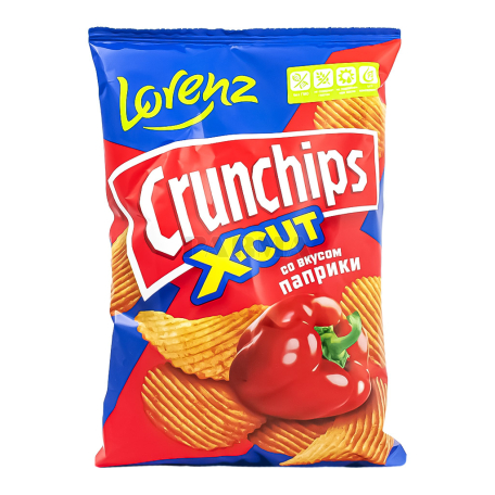 Չիպս «Lorenz Crunchips X-Cut» պապրիկա 70գ