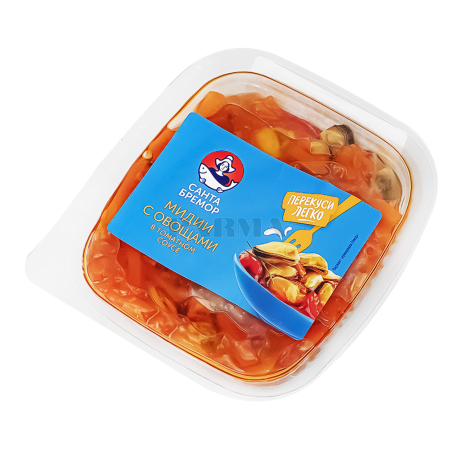 Միդիա «Санта Бремор» բանջարեղենով, տոմատի սոուսի մեջ 150գ