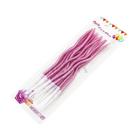 Մոմ «Happy Birthady» գալարաձև 12հատ