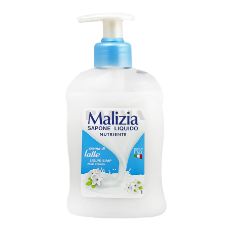 Liquid soap "Malizia" antibacterial, milk cream 300ml