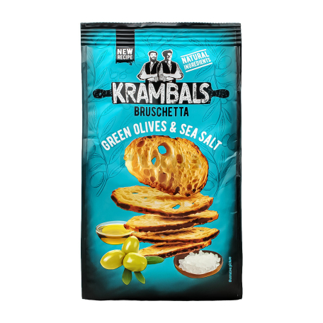 Չորահաց «Krambals» ձիթապտուղ, ծովի աղ 70գ