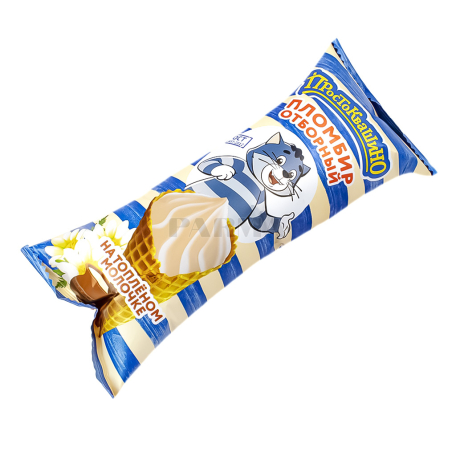 Պաղպաղակ «Простоквашино» կոն, եփած կաթ, վանիլային 95գ