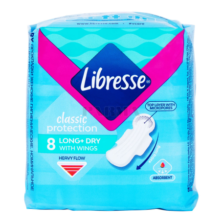 Прокладки `Libresse Classic Long Dry`