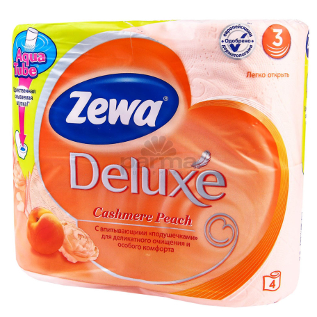 Туалетная бумага `Zewa Deluxe Peach` 4 шт