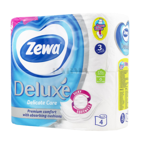 Զուգարանի թուղթ «Zewa Deluxe Delicate Care» եռաշերտ 4հատ