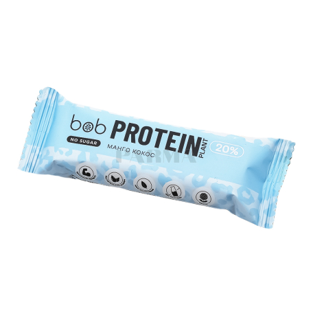 Բատոն «Bob Protein» կոկոս, մանգո, առանց շաքար 40գ