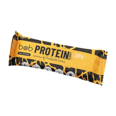 Բատոն «Bob Protein» բանան, հունական ընկույզ, առանց շաքար 40գ