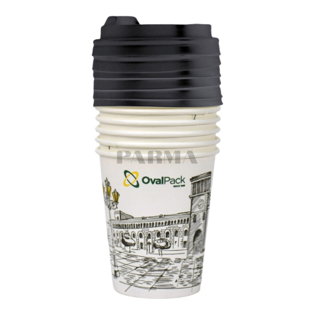 Մեկանգամյա օգտագործման բաժակներ «Օվալ Պլաստիկ» թղթե, մեծ 6հատ