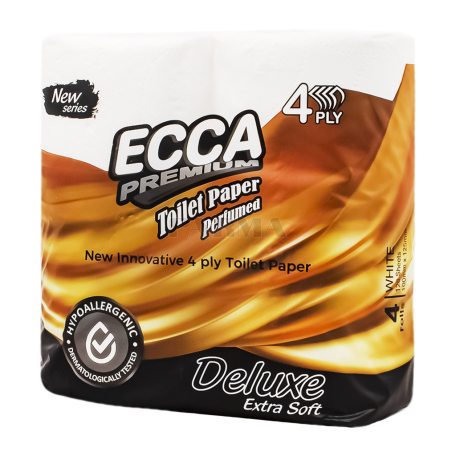 Զուգարանի թուղթ «Ecca Deluxe» քառաշերտ 4հատ