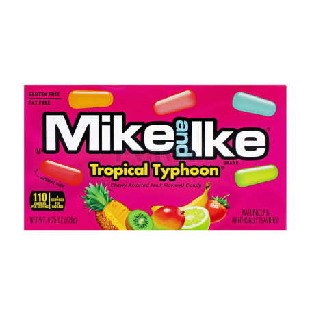 Մաստակ-կոնֆետ «Mike and Like» արևադարձային մրգեր, առանց գլյուտեն 120գ