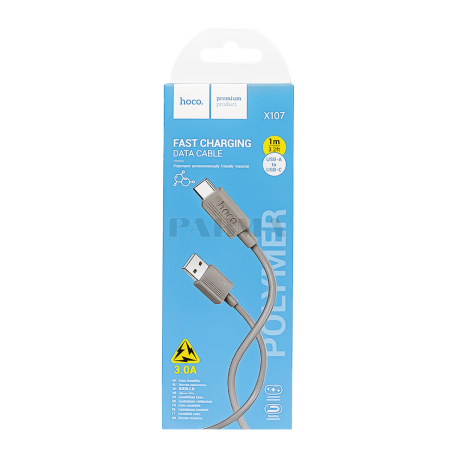 Зарядный кабель "Hoco USB-Type-C 3.0A X107" 1м