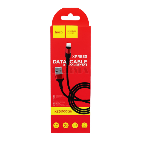 Зарядный кабель "Hoco USB–iP Xpress 2.4A X26" 1м