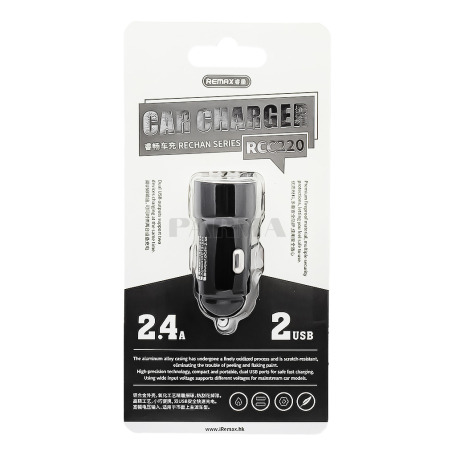 Phone charger "Remax 2.4A RCC220" for car