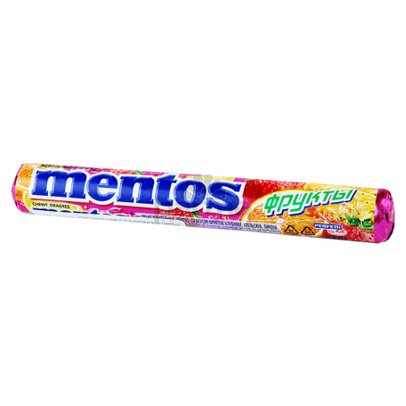 Леденец `Mentos` фруктовый 37г