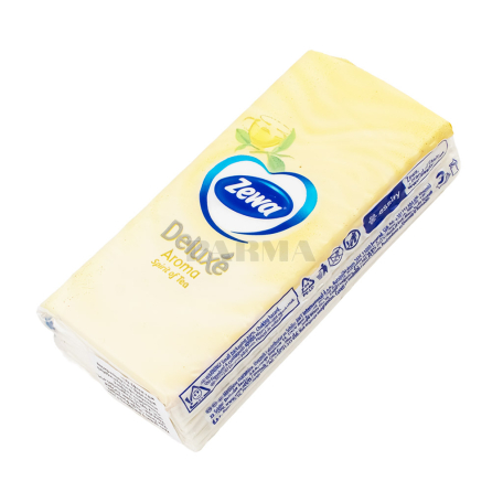 Салфетки карманные "Zewa Deluxe" чай, трехслойные 10шт