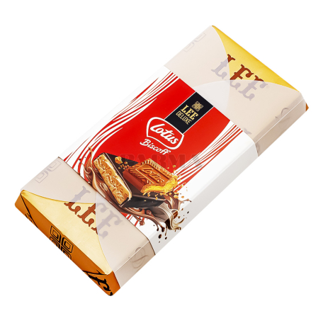 Շոկոլադե սալիկ «Lee Deluxe Lotus Biscoff» կաթնային, թխվածքաբլիթ 200գ