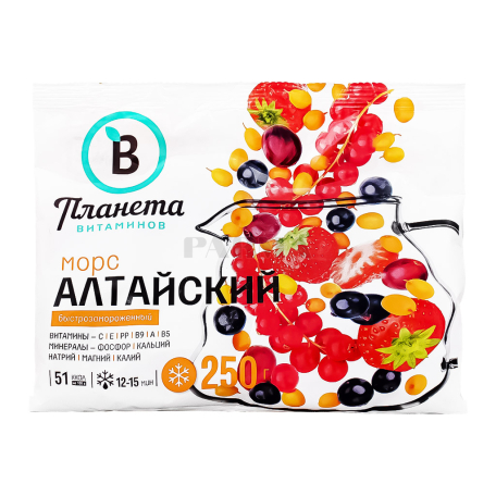 Fruit-berry mix "Planeta Vitaminov Altai" frozen 250g