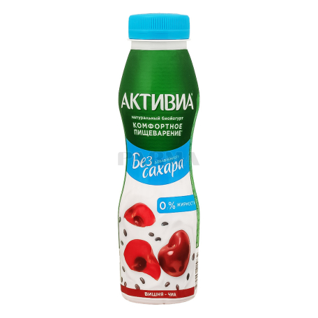 Բիոյոգուրտ ըմպելի «Danone Активиа» բալ, չիա 0% 260գ
